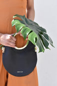 Vongole Circle Tote - Black - PEDRO'S BLUFF - New Zealand Leather Bags & Accessories