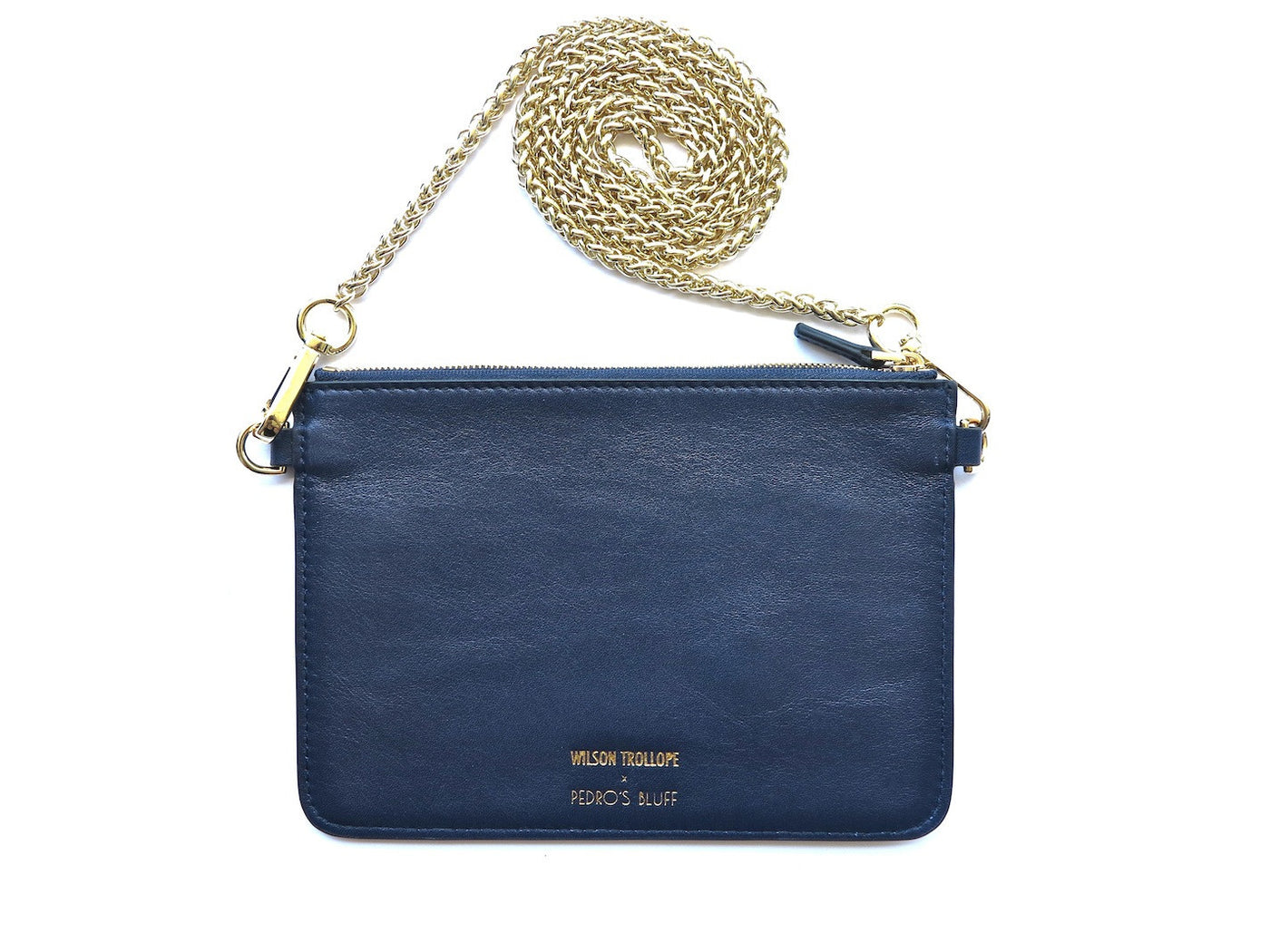 Soirée Pochette - French Navy - PEDRO'S BLUFF - New Zealand Leather Bags & Accessories