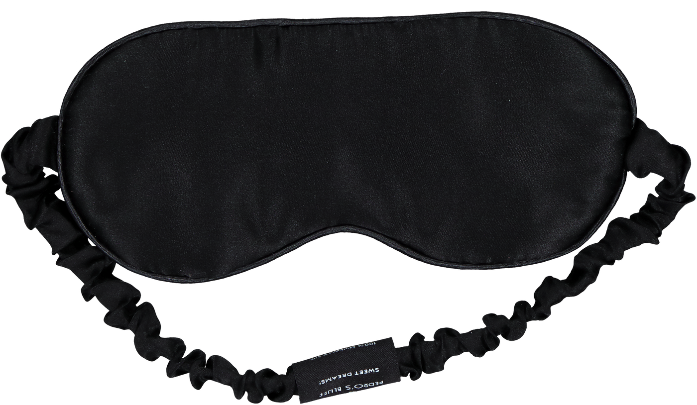 Mulberry Sleep Mask - Black - PEDRO'S BLUFF - New Zealand Leather Bags & Accessories