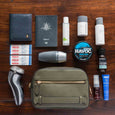 Ramble Washbag - Olive Green - PEDRO'S BLUFF - New Zealand Leather Bags & Accessories