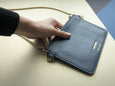 Soirée Pochette - French Navy - PEDRO'S BLUFF - New Zealand Leather Bags & Accessories