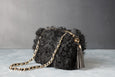 Fluffy Bluff Shearling Clutch - Black Sheep - PEDRO'S BLUFF - New Zealand Leather Bags & Accessories