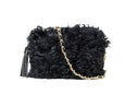 Fluffy Bluff Shearling Clutch - Black Sheep - PEDRO'S BLUFF - New Zealand Leather Bags & Accessories