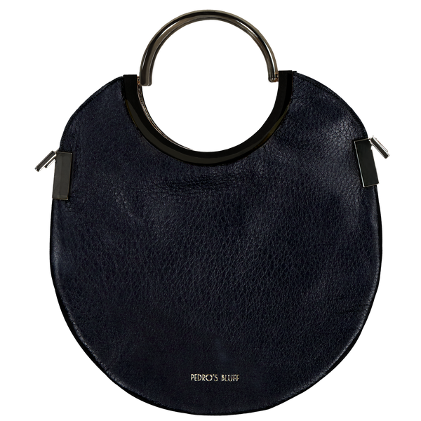 Vongole Circle Tote - Black - PEDRO'S BLUFF - New Zealand Leather Bags & Accessories